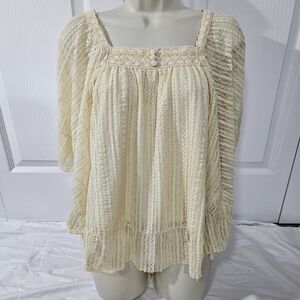 Elegant Cream Lace Blouse for Women